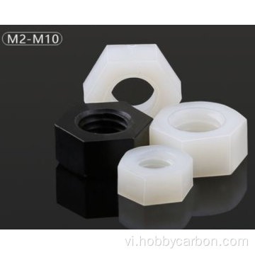 Máy CNC Phần cứng chính xác Nylon lục giác Nuts